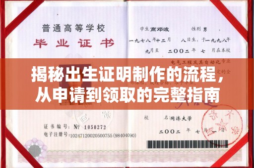 渠县揭秘出生证明制作的流程，从申请到领取的完整指南
