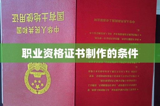 渠县职业资格证书制作的条件