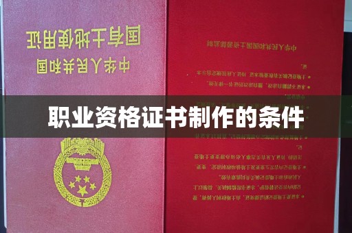 渠县职业资格证书制作的条件