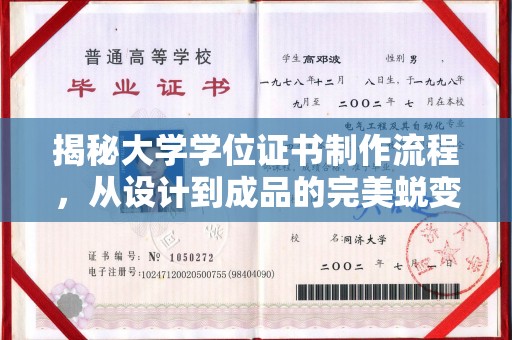 渠县揭秘大学学位证书制作流程，从设计到成品的完美蜕变