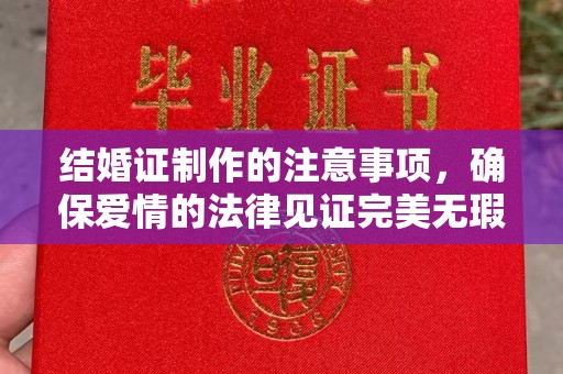渠县结婚证制作的注意事项，确保爱情的法律见证完美无瑕